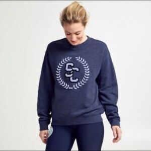 Soul by SoulCycle University Crewneck Pullover - Navy Blue - Size Large